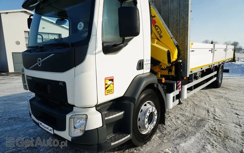 VOLVO FL 280 / 4X2 / SKRZYNIOWY 7,3 M / HDS  HYVA / PILOT / WIDŁY DO PALET  / ROTATOR / EURO 6 