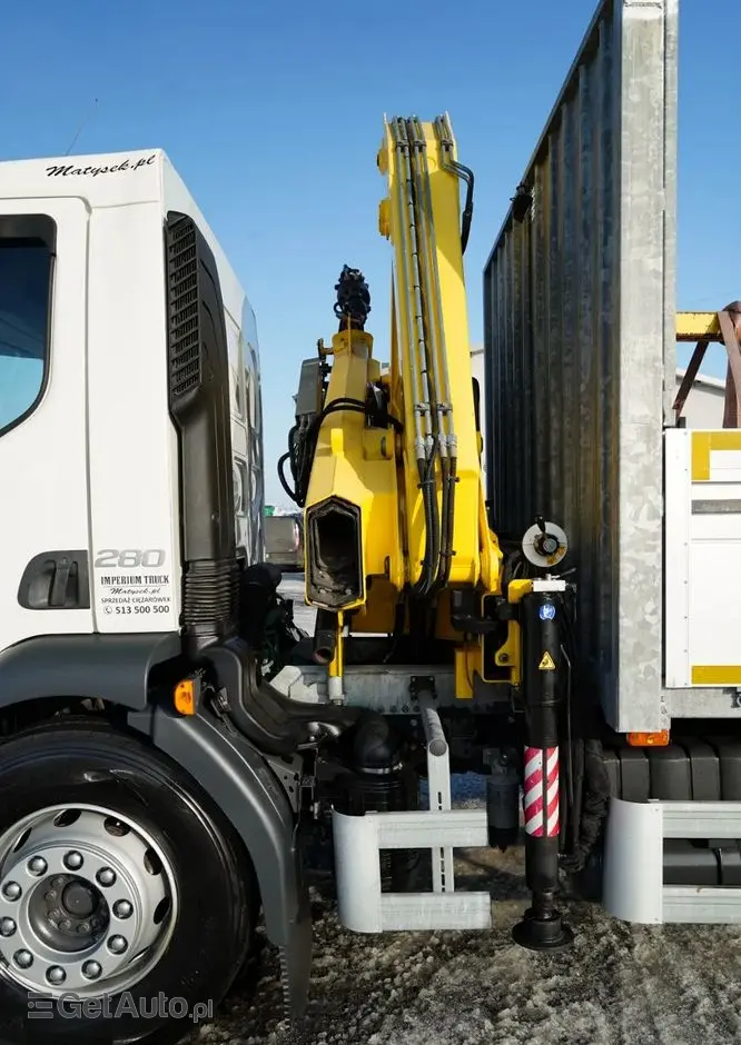 VOLVO FL 280 / 4X2 / SKRZYNIOWY 7,3 M / HDS  HYVA / PILOT / WIDŁY DO PALET  / ROTATOR / EURO 6 