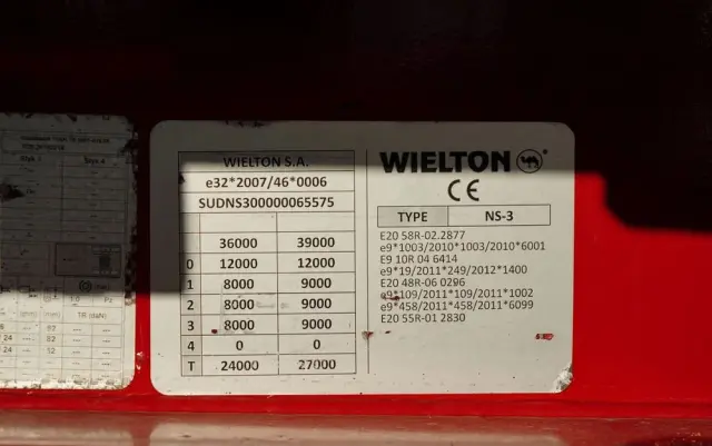 WIELTON FIRANKA STANDARD / MULDA DO STALI - 9 M / OŚ PODNOSZONA / SAF / 