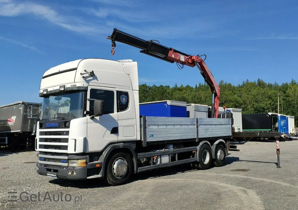 SCANIA 124L 420 6x2 Retarder HDS FASSI F170 Budowlanka 