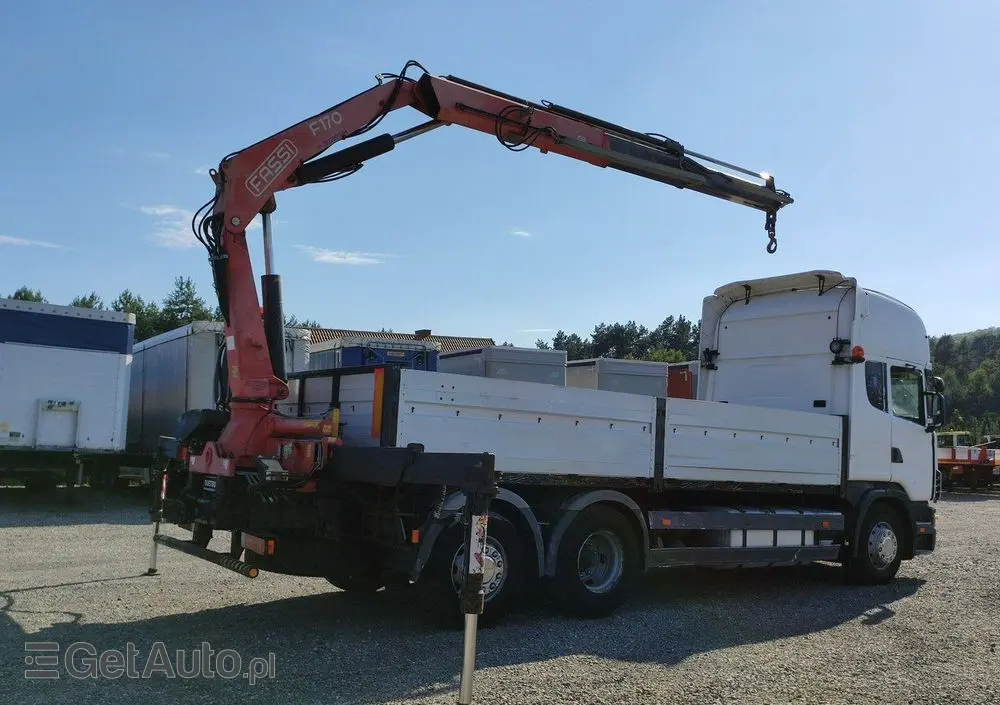 SCANIA 124L 420 6x2 Retarder HDS FASSI F170 Budowlanka 