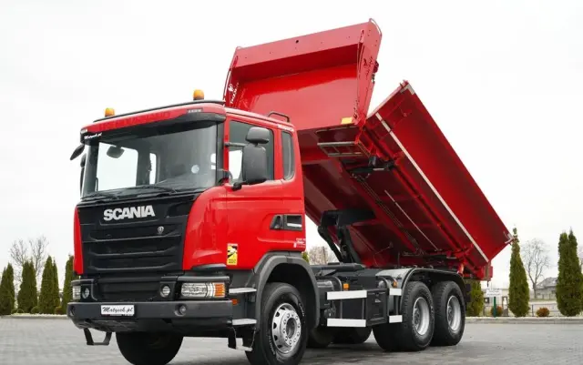 SCANIA G 370 / 6x4 / WYWROTKA DWU-STRONNA / HYDROBURTA / BOARDMATIC / AUTOMAT / EURO 6 