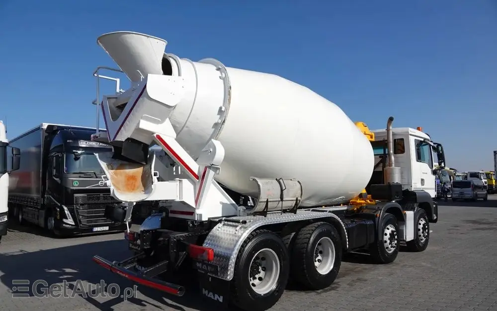 MAN TGS 32.420 / 8x4 / BETONOMIESZARKA IMER  / 55 TYS. KM / GRUSZKA 9M3 / 2018 ROK 
