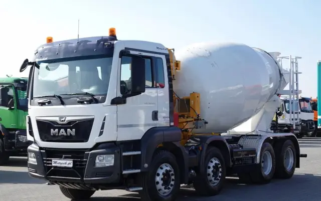 MAN TGS 32.420 / 8x4 / BETONOMIESZARKA IMER  / 55 TYS. KM / GRUSZKA 9M3 / 2018 ROK 
