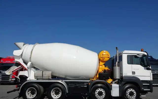 MAN TGS 32.420 / 8x4 / BETONOMIESZARKA IMER  / 55 TYS. KM / GRUSZKA 9M3 / 2018 ROK 