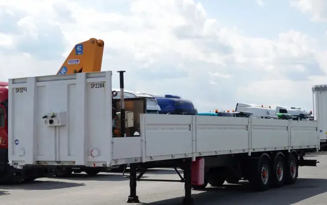 SAMRO NACZEPA BURTOWA  / + HDS EFFER 95-3S - WYSÓW : 9 METRÓW / SPROWADZONA 