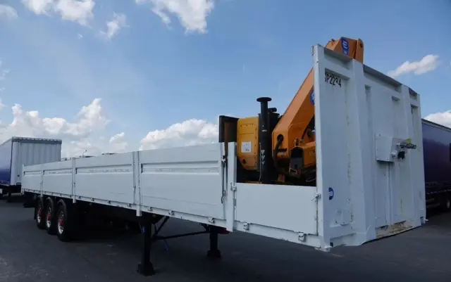 SAMRO NACZEPA BURTOWA  / + HDS EFFER 95-3S - WYSÓW : 9 METRÓW / SPROWADZONA 