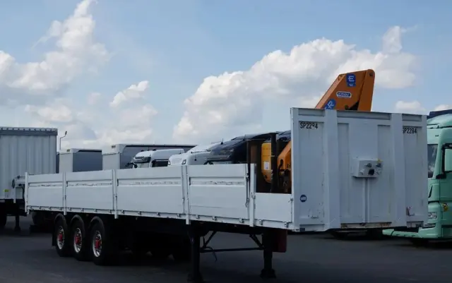 SAMRO NACZEPA BURTOWA  / + HDS EFFER 95-3S - WYSÓW : 9 METRÓW / SPROWADZONA 