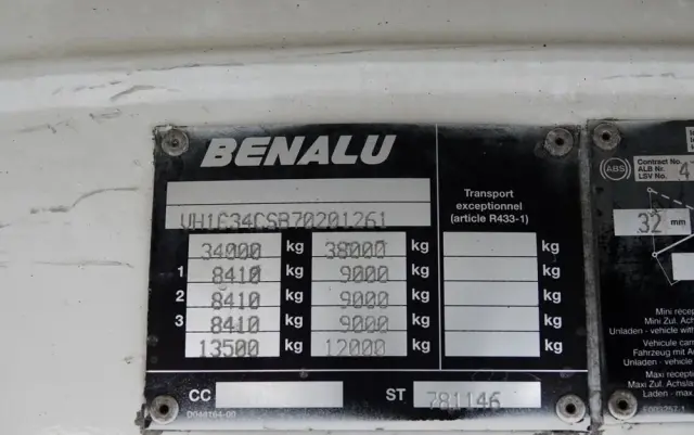 BENALU WYWROTKA ALUMINIOWA / 80 m3 