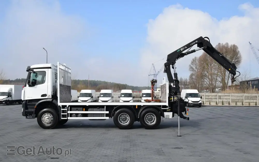 MERCEDES-BENZ AROCS 2636 / 6x4 / HIAB X-HIPRO 192 E-3 / WYSUW x3 / ROTATOR / STEROWANIE RADIOWE / UDT / PODPORY HYDRAULICZNE / AUTOMAT / KAMERA COFANIA / NISKI PRZEBIEG / SPROWADZONY 