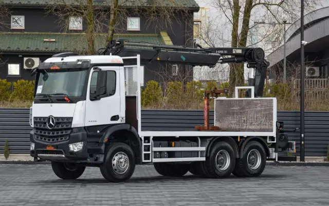 MERCEDES-BENZ AROCS 2636 / 6x4 / HIAB X-HIPRO 192 E-3 / WYSUW x3 / ROTATOR / STEROWANIE RADIOWE / UDT / PODPORY HYDRAULICZNE / AUTOMAT / KAMERA COFANIA / NISKI PRZEBIEG / SPROWADZONY 