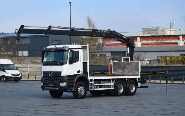 MERCEDES-BENZ AROCS 2636 / 6x4 / HIAB X-HIPRO 192 E-3 / WYSUW x3 / ROTATOR / STEROWANIE RADIOWE / UDT / PODPORY HYDRAULICZNE / AUTOMAT / KAMERA COFANIA / NISKI PRZEBIEG / SPROWADZONY 