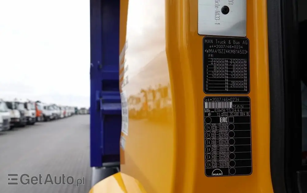 MAN TGS 35.500 / 8x4 / WYWROTKA / HYDROBURTA / NAVI / 2019 ROK 