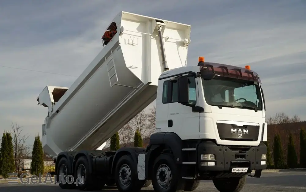 MAN TGS 35.440 / 8X4 / WYWROTKA TYLNOZSYPOWA / HYDROKLAPA / MANUAL  / EURO 5 