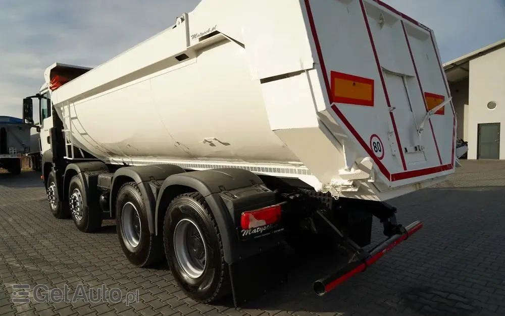MAN TGS 35.440 / 8X4 / WYWROTKA TYLNOZSYPOWA / HYDROKLAPA / MANUAL  / EURO 5 