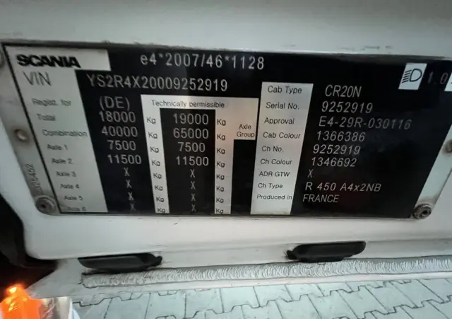SCANIA R450 z Niemiec cała na poduszce x6 hydraulika ASO Scania Full LED NAVI 