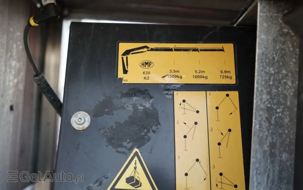 SCANIA P 280 / 4X2 / RAMA - 4,9 M / + HDS HMF 635 / UDŹWIG 1 500 KG / MAX WYSÓW 6,9 M / CHWYTAK / 