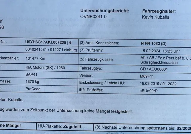 KIA ProCeed 1.6 T-GDI GT