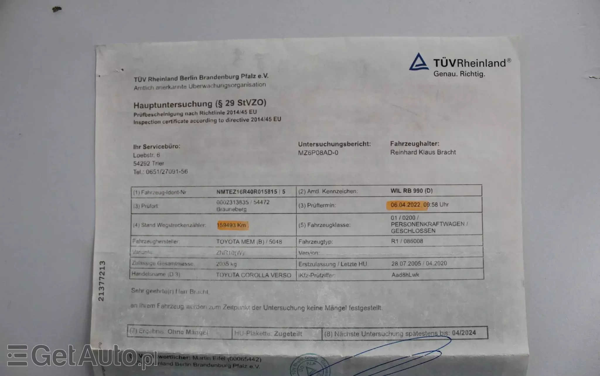 TOYOTA Corolla Verso Sol