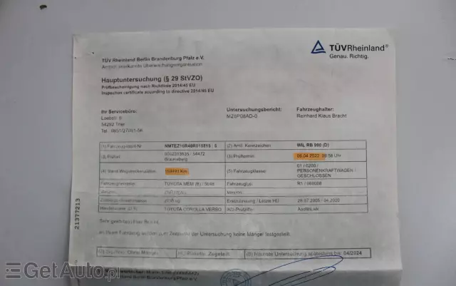 TOYOTA Corolla Verso Sol