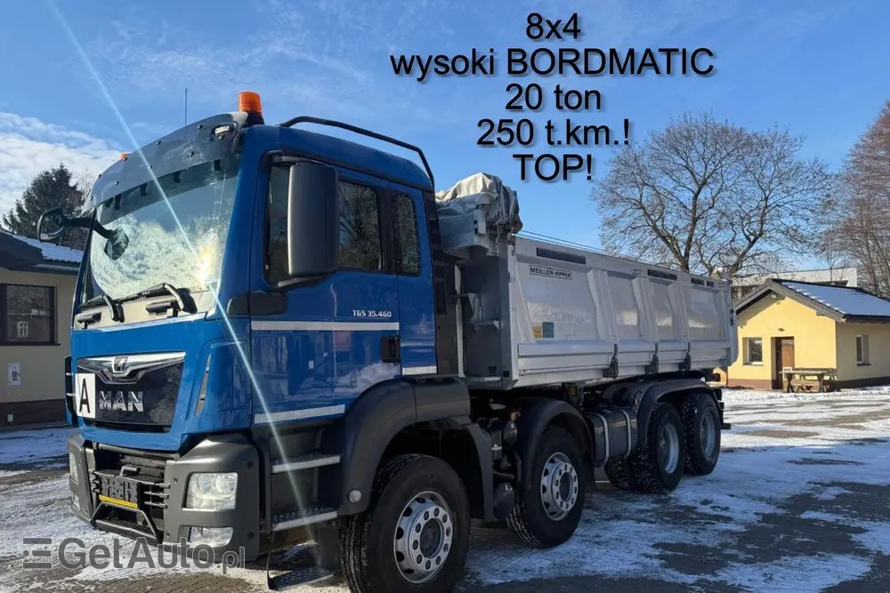 MAN 35.460 TGS wywrotka 8x4, 3-str. MEILLER, BORDMATIC, 250 t.km., TOP! 
