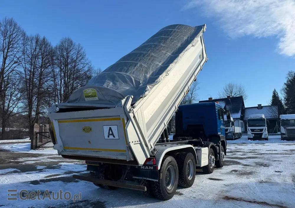 MAN 35.460 TGS wywrotka 8x4, 3-str. MEILLER, BORDMATIC, 250 t.km., TOP! 