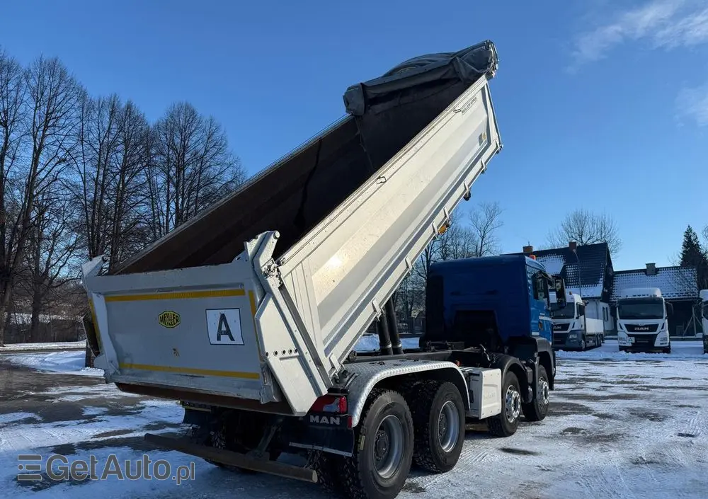 MAN 35.460 TGS wywrotka 8x4, 3-str. MEILLER, BORDMATIC, 250 t.km., TOP! 