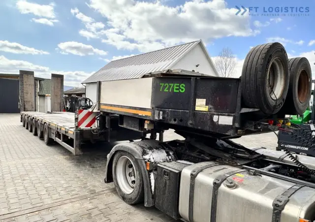 FAYMONVILLE FAYMONVILLE STZ-6WAU – 6 OSI – 92,2T DMC –  ROZCIĄG - 4 OSIE SKRĘTNE - HYDRAULICZNE NAJAZDY – ZAGŁĘBIENIE NA ŁYŻKĘ OD KOPARKI - STAN IDEALNY! 