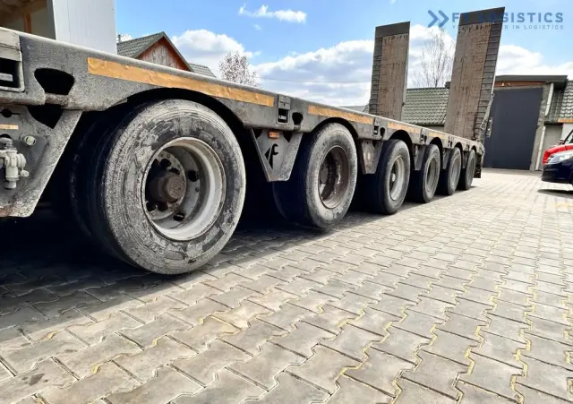 FAYMONVILLE FAYMONVILLE STZ-6WAU – 6 OSI – 92,2T DMC –  ROZCIĄG - 4 OSIE SKRĘTNE - HYDRAULICZNE NAJAZDY – ZAGŁĘBIENIE NA ŁYŻKĘ OD KOPARKI - STAN IDEALNY! 