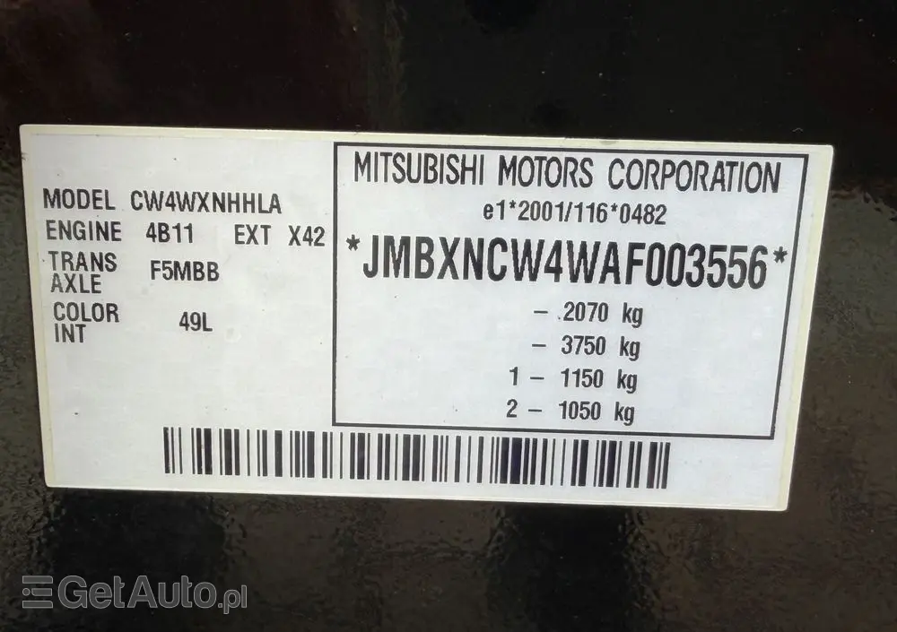 MITSUBISHI Outlander 2.0 2WD Inform