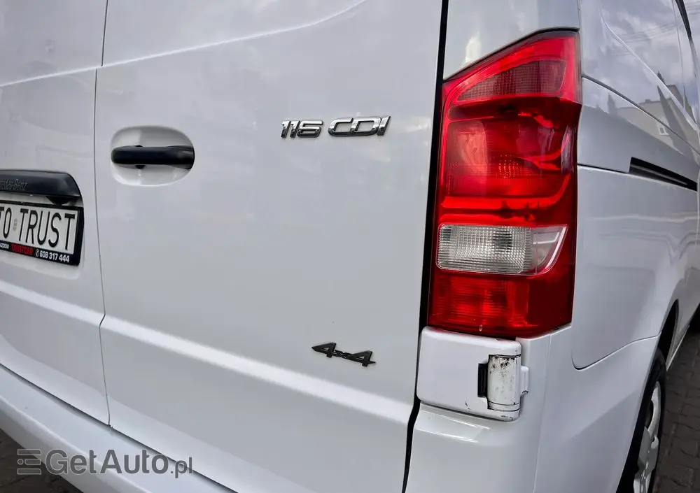 MERCEDES-BENZ VITO LONG 4X4 / 2.2 163KM / AUTOMAT / SALON POLSKA / BEZWYPADKOWY / OSTATNI WYPUST / BOGATA WERSJA 