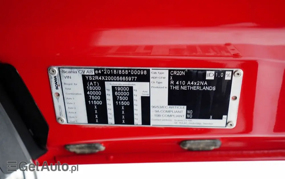 SCANIA R 410 XT / HYDRAULIKA / RETARDER / 2022 / 