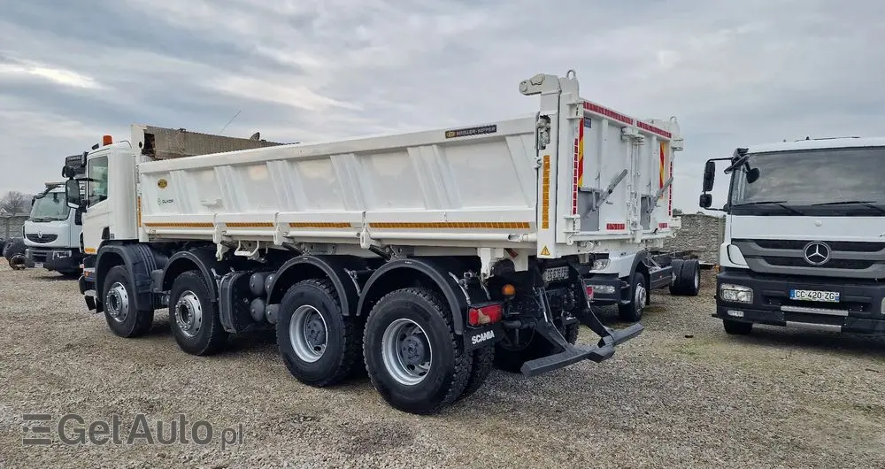 SCANIA P420 8x4 Hydroburta , Meller kiper , Manual 