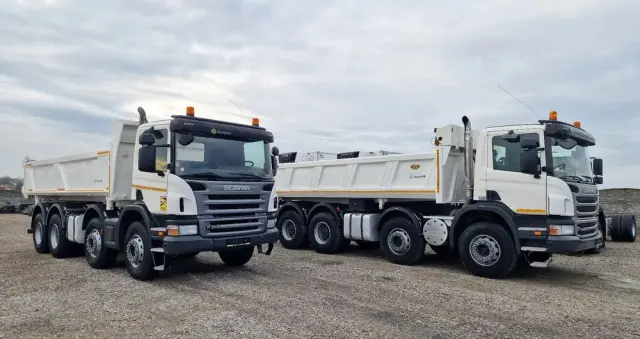 SCANIA P420 8x4 Hydroburta , Meller kiper , Manual 