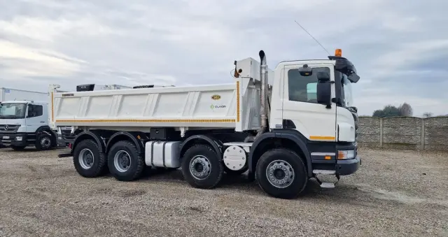 SCANIA P420 8x4 Hydroburta , Meller kiper , Manual 