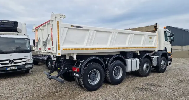 SCANIA P420 8x4 Hydroburta , Meller kiper , Manual 