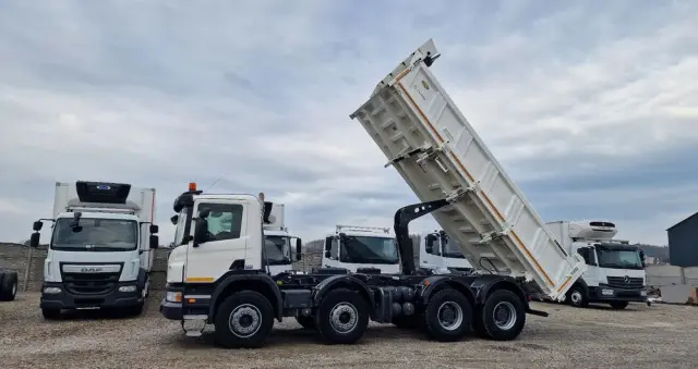 SCANIA P420 8x4 Hydroburta , Meller kiper , Manual 