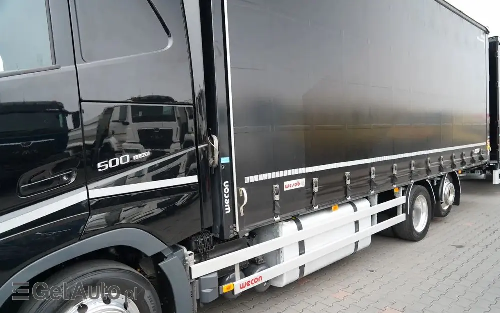 VOLVO FH 500 / XXL / ZESTAW TANDEM PRZEJAZDOWY 120 M3 / 2024 / I-PARK COOL / ZAWIESIE DOKI DO WÓZKA / OŚ PODNOSZONA / ALUFELGI / PRZYCZEPA WECON / PO KONTRAKCIE SERWISOWYM 