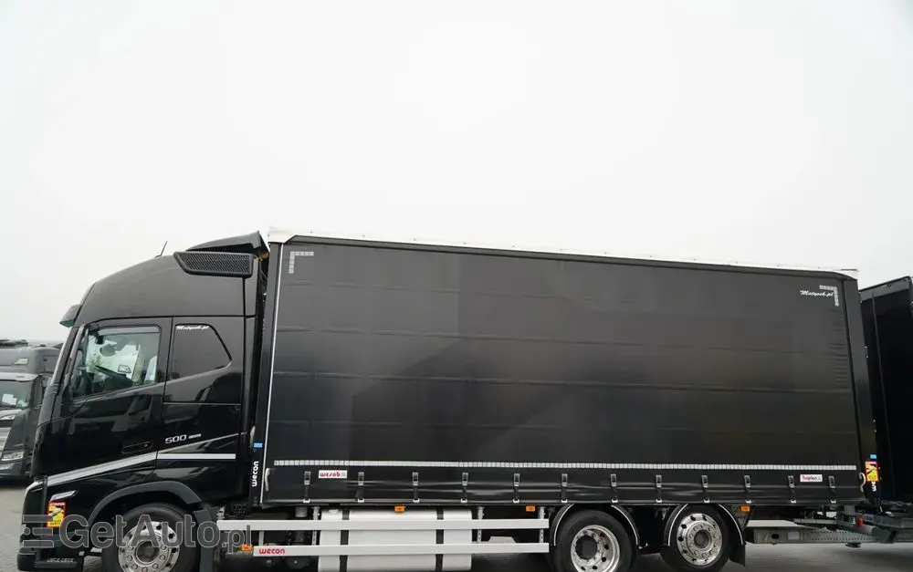 VOLVO FH 500 / XXL / ZESTAW TANDEM PRZEJAZDOWY 120 M3 / 2024 / I-PARK COOL / ZAWIESIE DOKI DO WÓZKA / OŚ PODNOSZONA / ALUFELGI / PRZYCZEPA WECON / PO KONTRAKCIE SERWISOWYM 