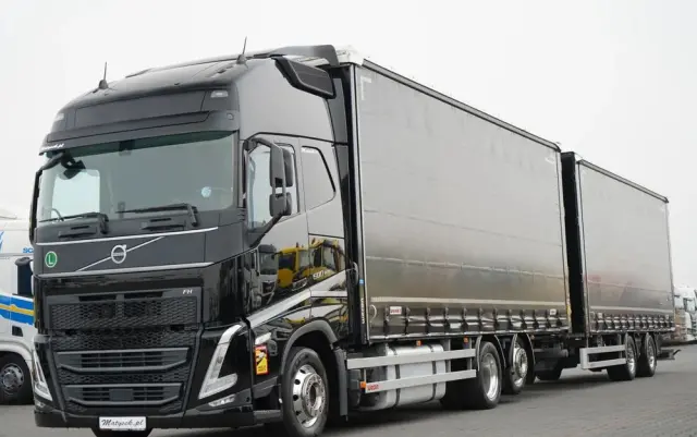 VOLVO FH 500 / XXL / ZESTAW TANDEM PRZEJAZDOWY 120 M3 / 2024 / I-PARK COOL / ZAWIESIE DOKI DO WÓZKA / OŚ PODNOSZONA / ALUFELGI / PRZYCZEPA WECON / PO KONTRAKCIE SERWISOWYM 