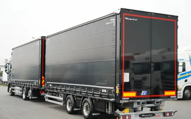 VOLVO FH 500 / XXL / ZESTAW TANDEM PRZEJAZDOWY 120 M3 / 2024 / I-PARK COOL / ZAWIESIE DOKI DO WÓZKA / OŚ PODNOSZONA / ALUFELGI / PRZYCZEPA WECON / PO KONTRAKCIE SERWISOWYM 