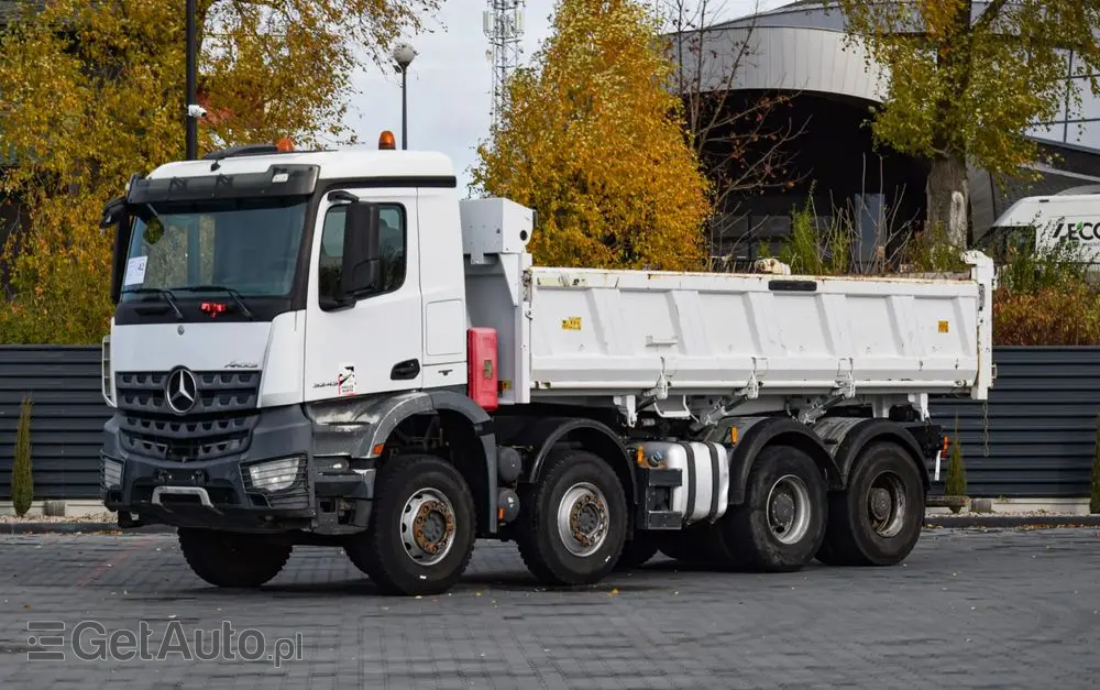 MERCEDES-BENZ AROCS 3243 / 8x4 / EURO 6 / WYWROTKA / MELLER KIPPER / HYDROBURTA / AUTOMAT / SERWISOWANY / SPROWADZONY 