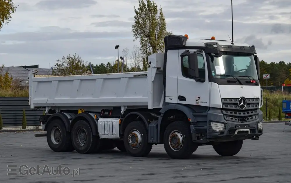 MERCEDES-BENZ AROCS 3243 / 8x4 / EURO 6 / WYWROTKA / MELLER KIPPER / HYDROBURTA / AUTOMAT / SERWISOWANY / SPROWADZONY 