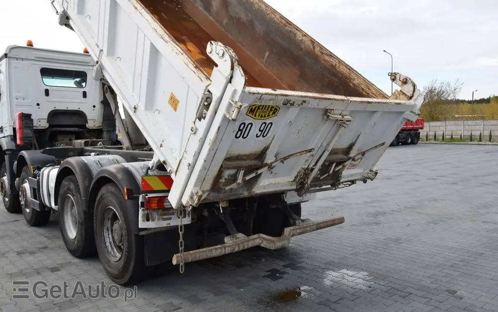 MERCEDES-BENZ AROCS 3243 / 8x4 / EURO 6 / WYWROTKA / MELLER KIPPER / HYDROBURTA / AUTOMAT / SERWISOWANY / SPROWADZONY 