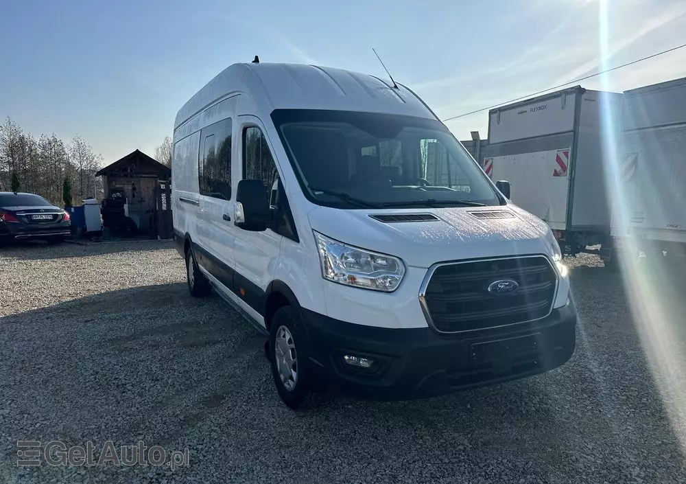 FORD TRANSIT MAXI/manual/brygadówka 5 osób/klima/navi/kamera/parktronik przód i tył/grzane fotele/LED 