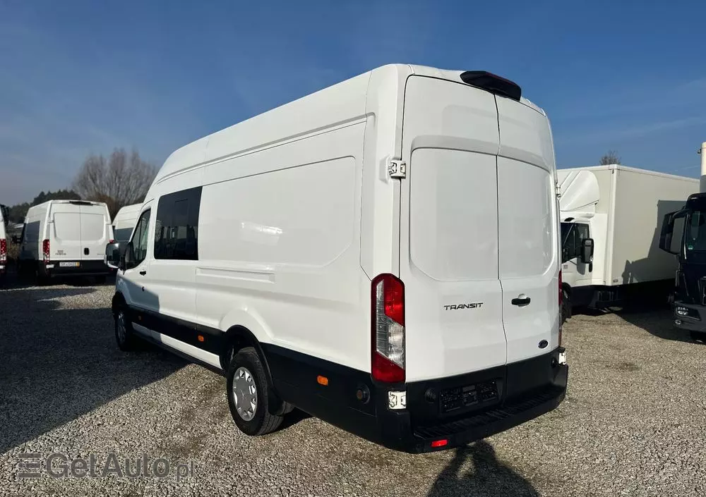 FORD TRANSIT MAXI/manual/brygadówka 5 osób/klima/navi/kamera/parktronik przód i tył/grzane fotele/LED 