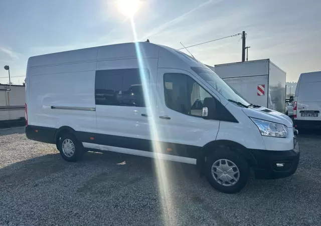 FORD TRANSIT MAXI/manual/brygadówka 5 osób/klima/navi/kamera/parktronik przód i tył/grzane fotele/LED 