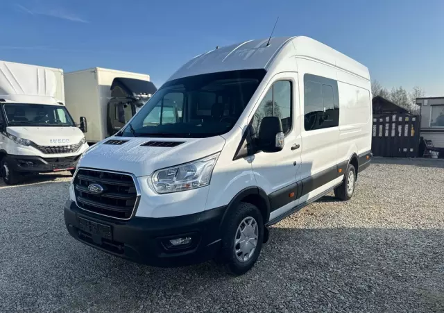 FORD TRANSIT MAXI/manual/brygadówka 5 osób/klima/navi/kamera/parktronik przód i tył/grzane fotele/LED 