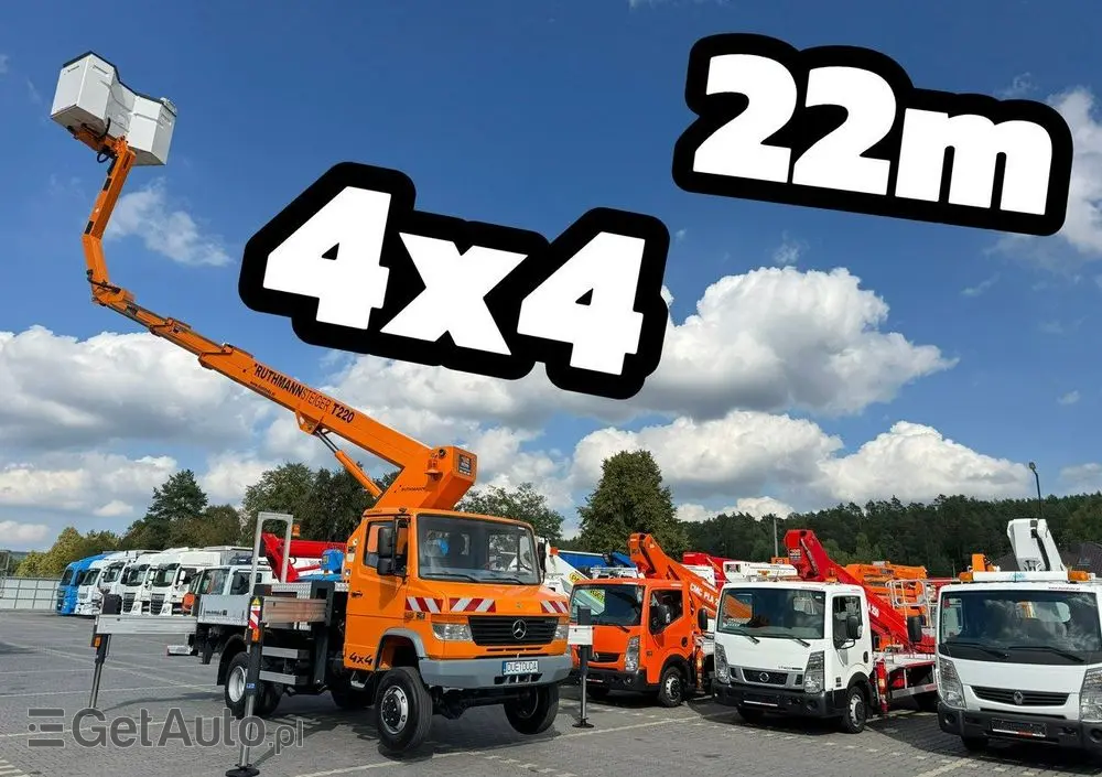MERCEDES-BENZ Vario 814 D 4x4 Zwyżka RUTHMANN STEIGER T220 Podnośnik Koszowy 