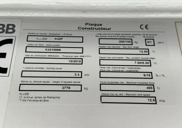 MERCEDES-BENZ Sprinter Zwyżka Podnośnik Koszowy KLUBB K42P UDT WUMAG GSR 